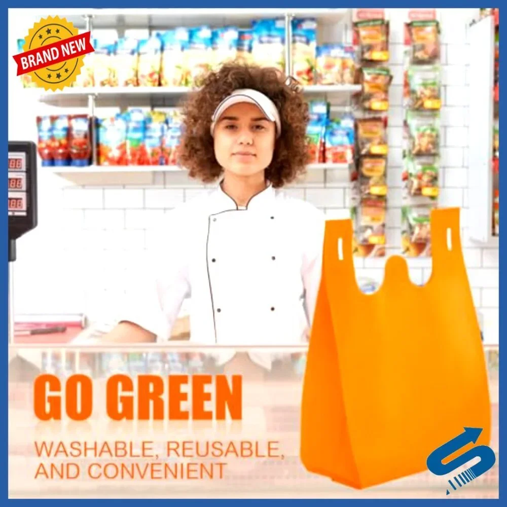 Reusable Non Woven Shopping Tote Bags Foldable Grocery Storage Large Capacity
